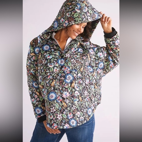 NWT Anthropologie Maeve Floral Puffer Jacket - Size Large - Picture 5 of 5